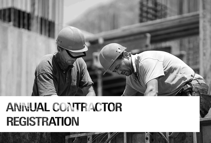 Annual Contractractor Registration